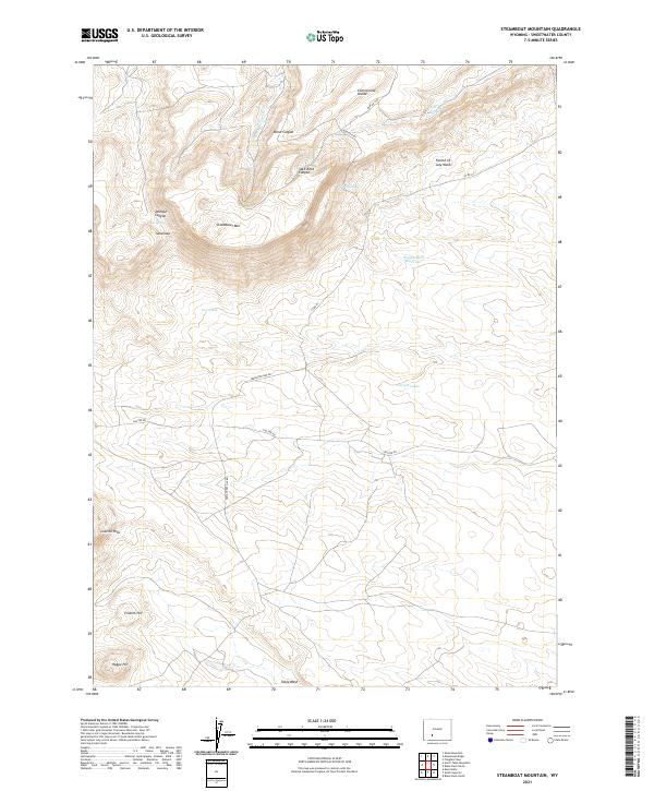 Steamboat Mountain 2021 topographic map thumbnail
