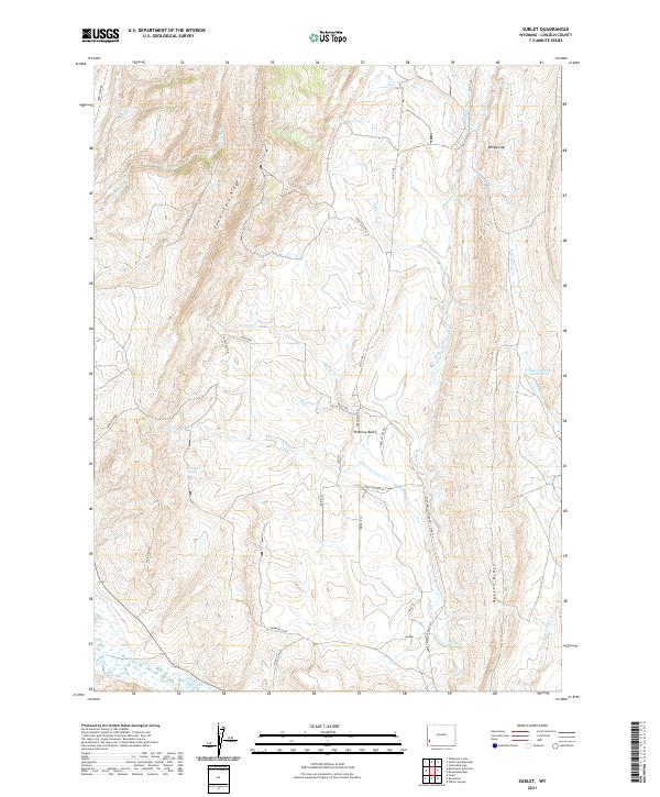 Sublet topographic map thumbnail