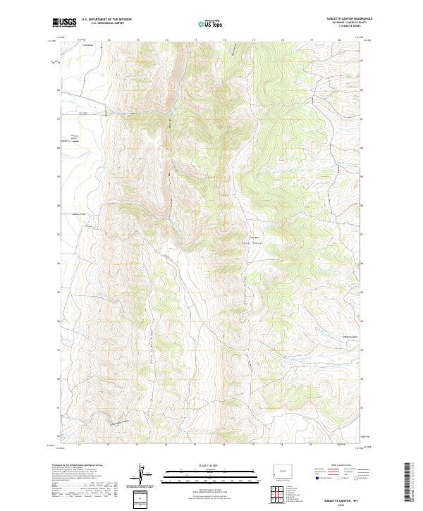 Sublette Canyon topographic map thumbnail