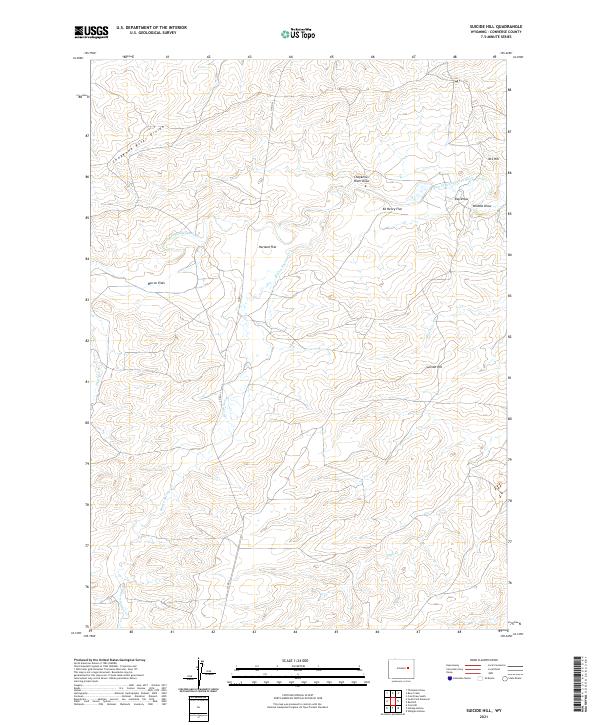 Suicide Hill topographic map thumbnail