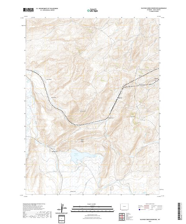 Sulphur Creek Reservoir topographic map thumbnail