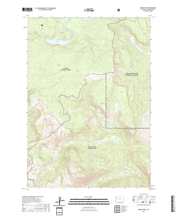 Survey Peak 2021 topographic map thumbnail
