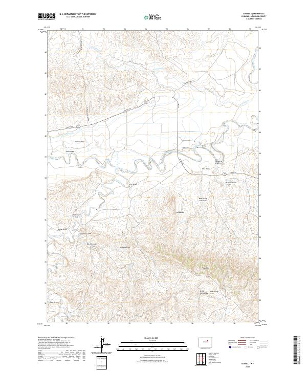 Sussex topographic map thumbnail