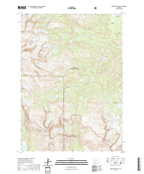 Sweetwater Gap 2021 topographic map thumbnail