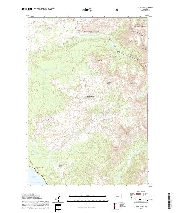 Sylvan Lake 2021 topographic map thumbnail