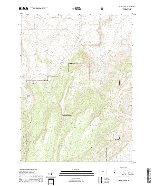 Table Mountain topographic map thumbnail