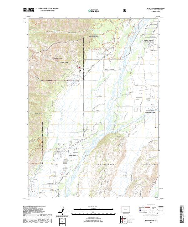 Teton Village topographic map thumbnail