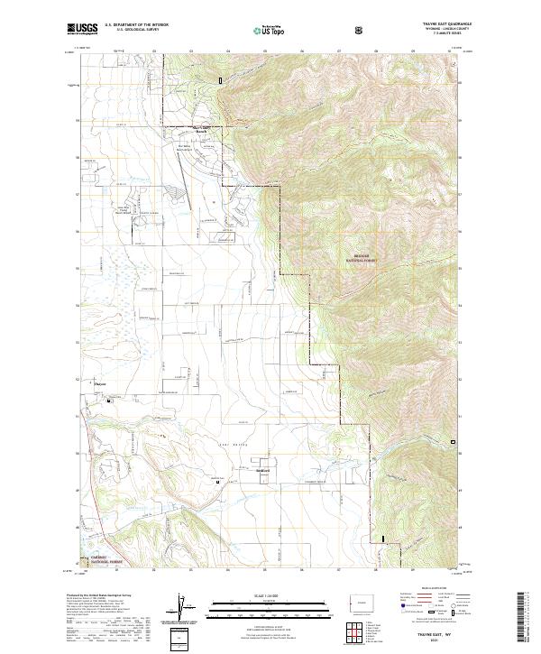 Thayne East 2021 topographic map thumbnail