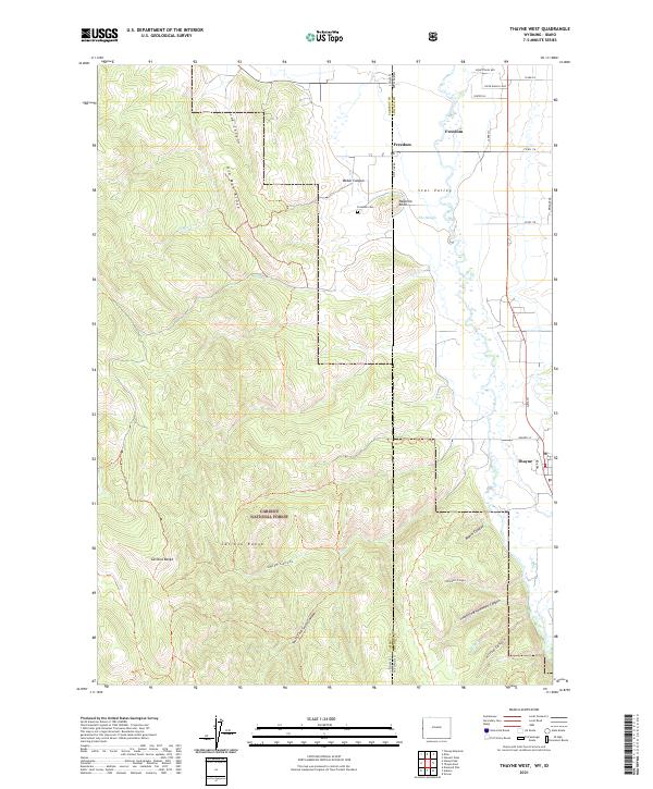 Thayne West topographic map thumbnail