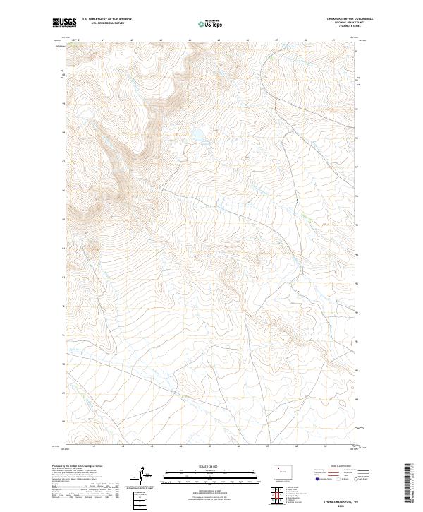 Thomas Reservoir topographic map thumbnail