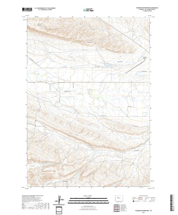 Thompson Reservoirs topographic map thumbnail