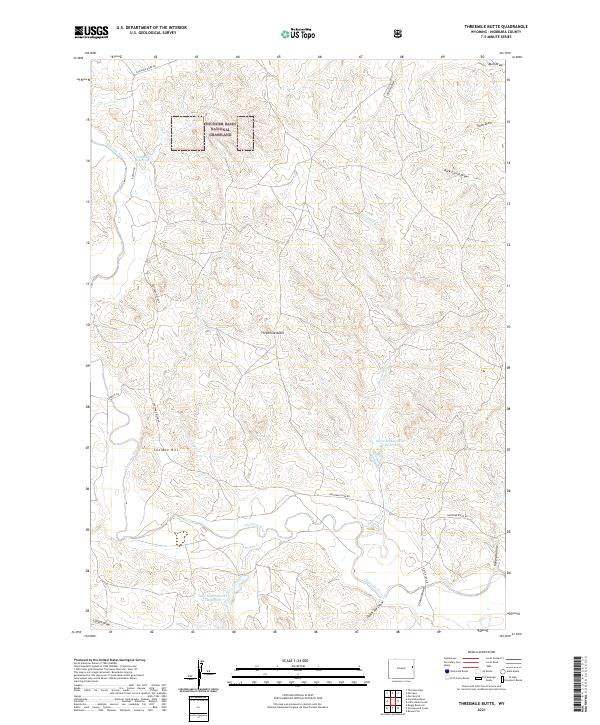 Threemile Butte topographic map thumbnail