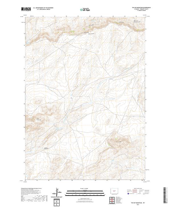 Tin Cup Mountain topographic map thumbnail