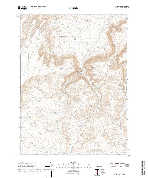 Titsworth Gap 2021 topographic map thumbnail