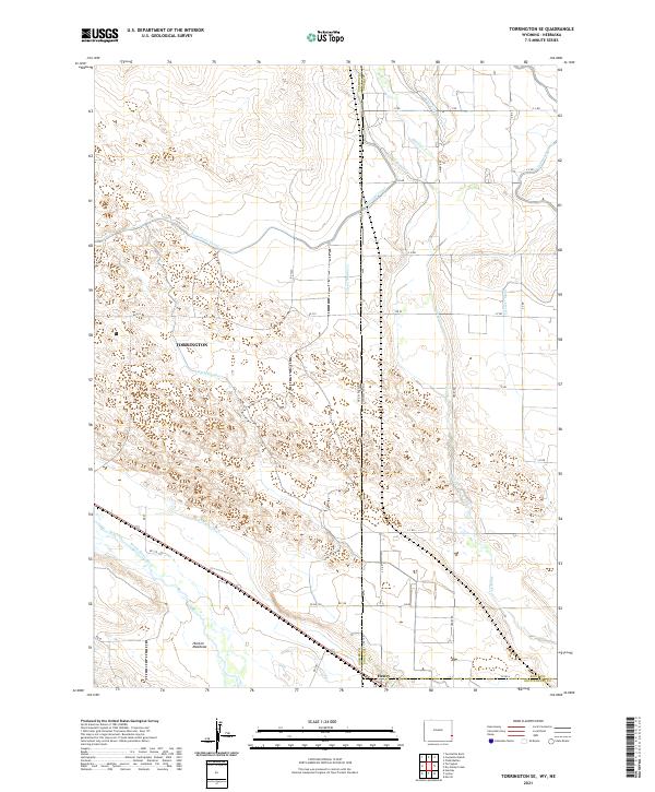 Torrington SE topographic map thumbnail