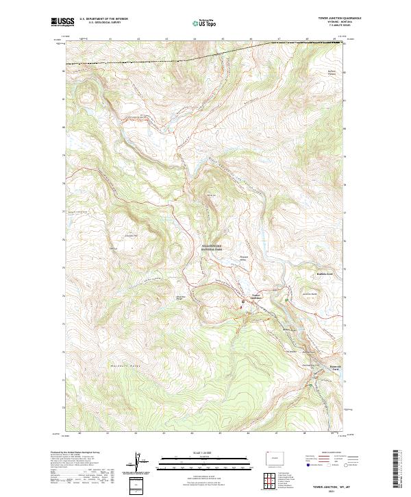 Tower Junction topographic map thumbnail