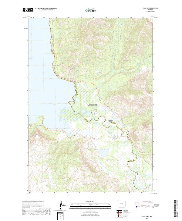 Trail Lake topographic map thumbnail