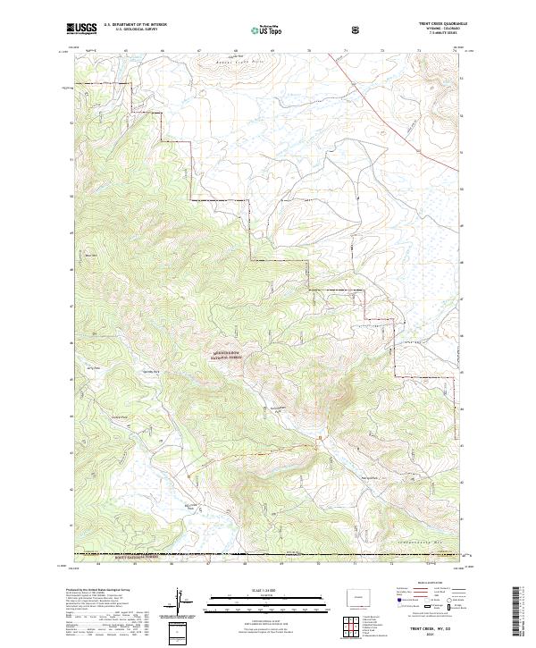 Trent Creek topographic map thumbnail