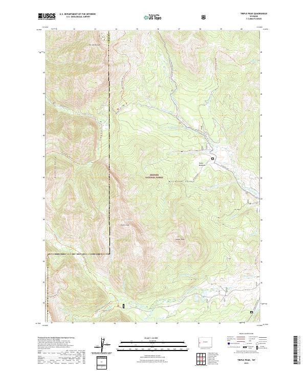 Triple Peak topographic map thumbnail