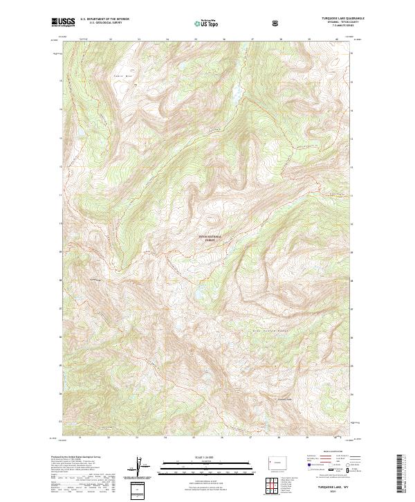 Turquoise Lake 2021 topographic map thumbnail