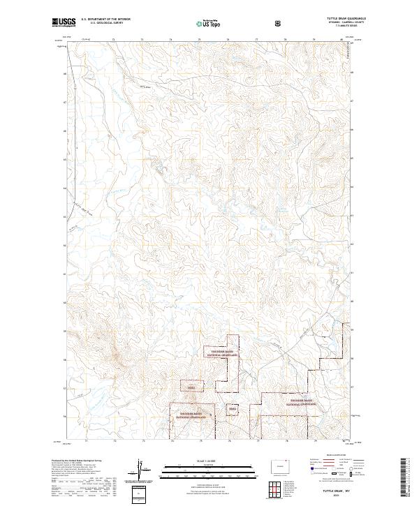 Tuttle Draw 2021 topographic map thumbnail