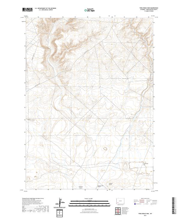 Twelvemile Sink topographic map thumbnail