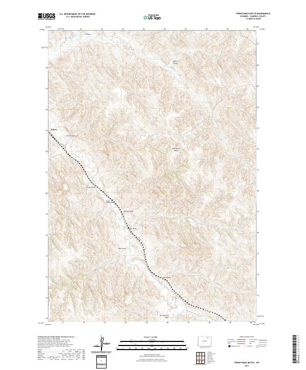 Twentymile Butte topographic map thumbnail