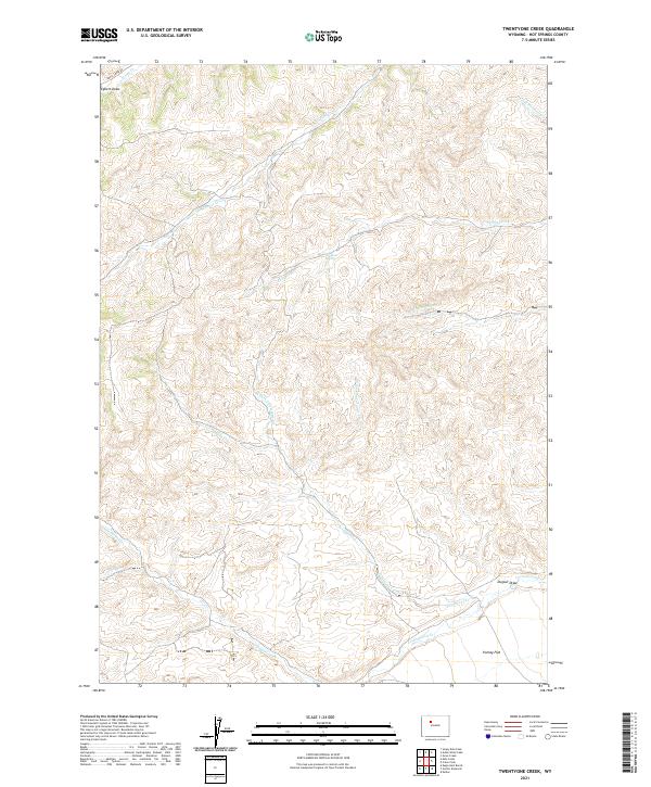 Twentyone Creek topographic map thumbnail