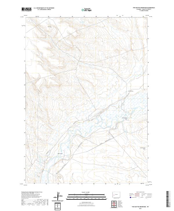 Two Buttes Reservoir topographic map thumbnail