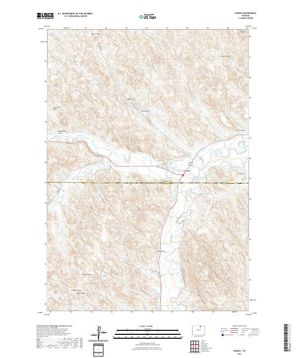 Ucross topographic map thumbnail