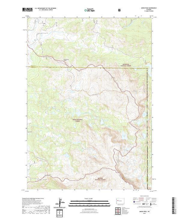 Union Peak topographic map thumbnail