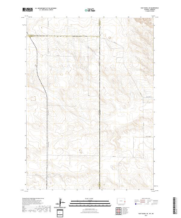 Van Tassell SE topographic map thumbnail