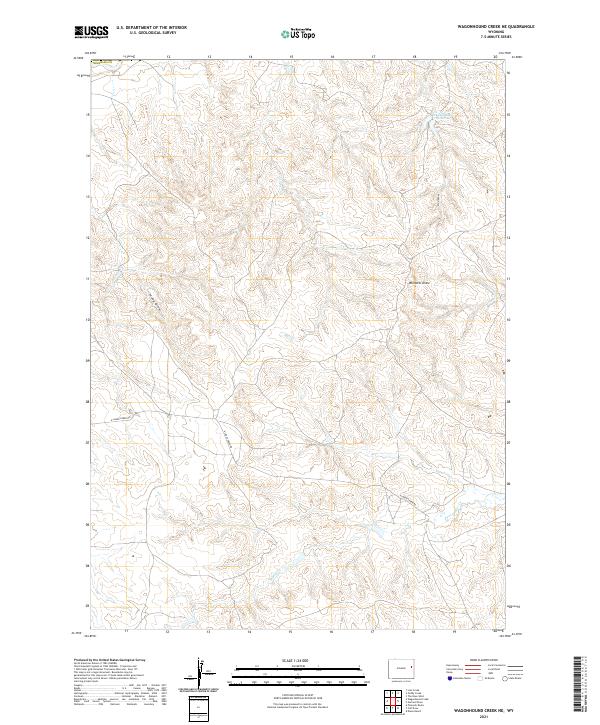 Wagonhound Creek NE topographic map thumbnail