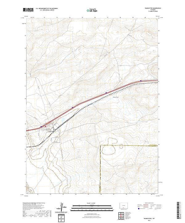 Wamsutter topographic map thumbnail