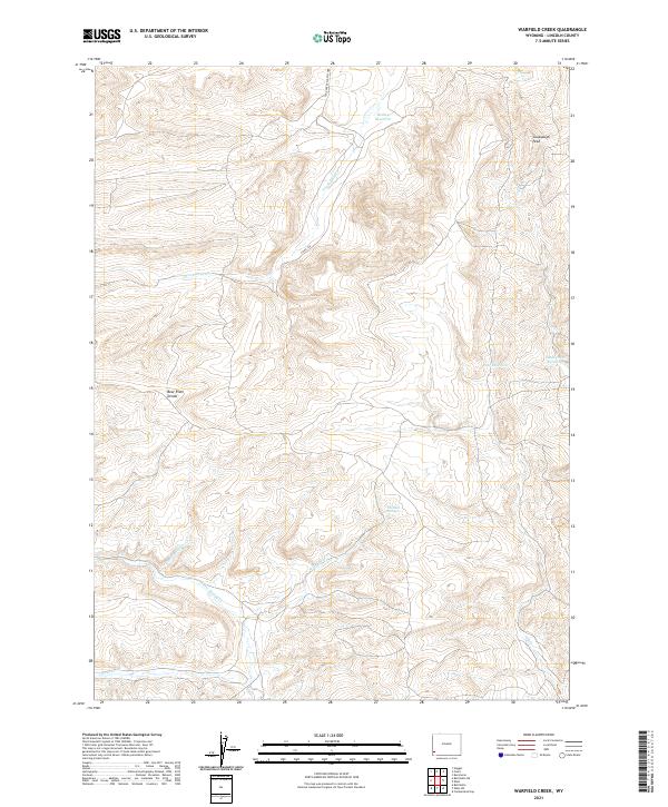 Warfield Creek 2021 topographic map thumbnail