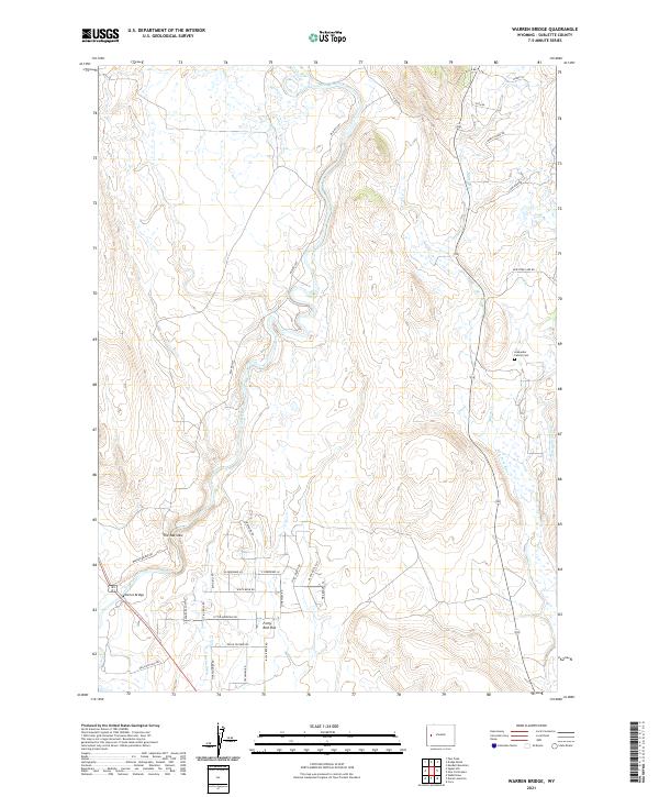Warren Bridge topographic map thumbnail