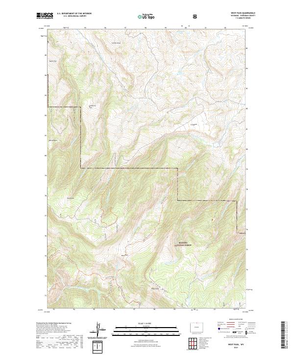 West Pass topographic map thumbnail