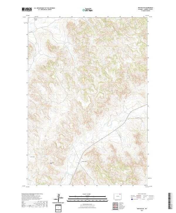 Weston SW topographic map thumbnail