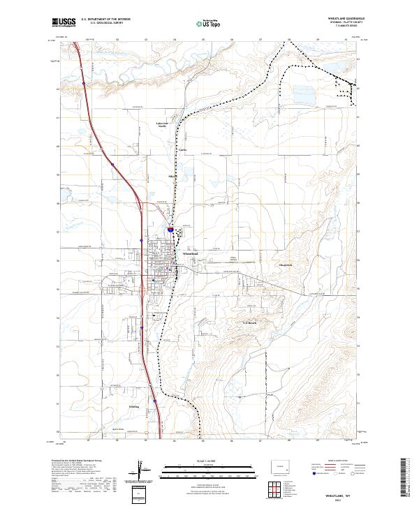 Wheatland topographic map thumbnail