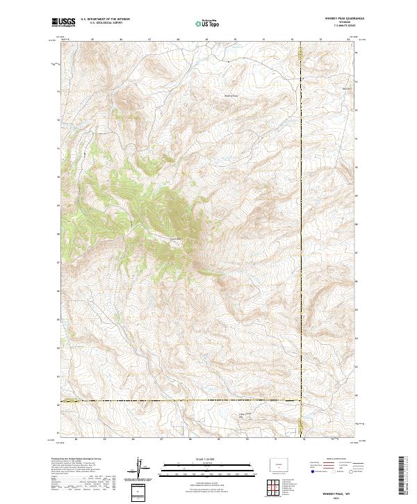 Whiskey Peak 2021 topographic map thumbnail