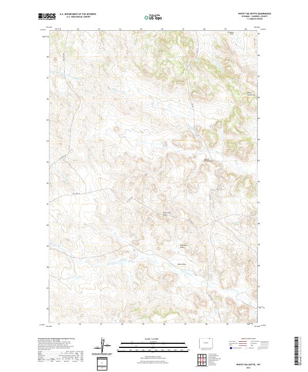 White Tail Butte topographic map thumbnail
