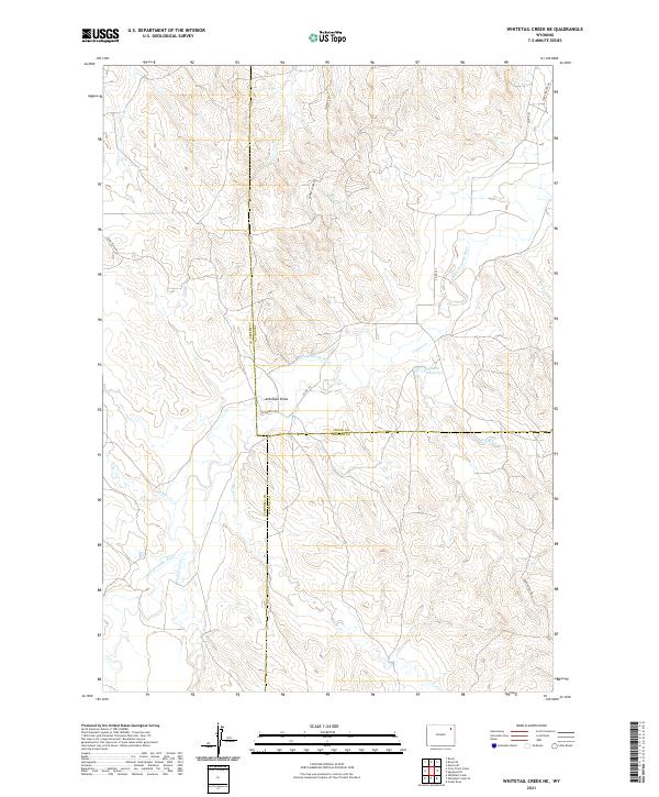 Whitetail Creek NE topographic map thumbnail