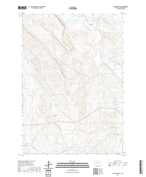 Wild Horse Hill topographic map thumbnail