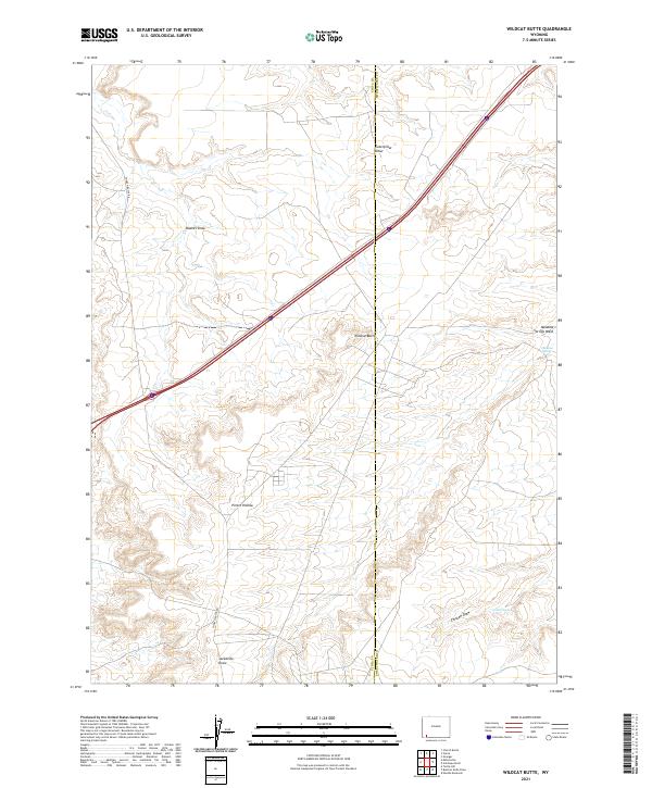 Wildcat Butte 2021 topographic map thumbnail