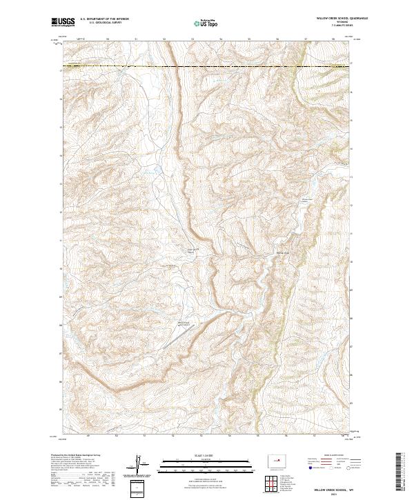 Willow Creek School topographic map thumbnail