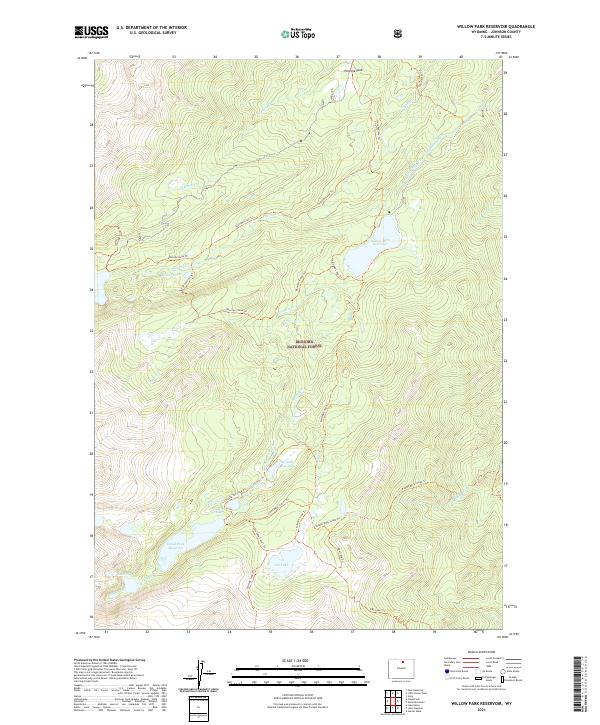 Willow Park Reservoir topographic map thumbnail