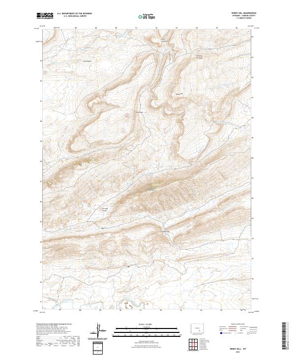 Windy Hill topographic map thumbnail
