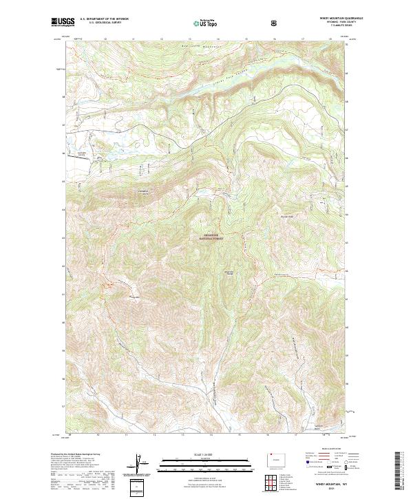 Windy Mountain topographic map thumbnail