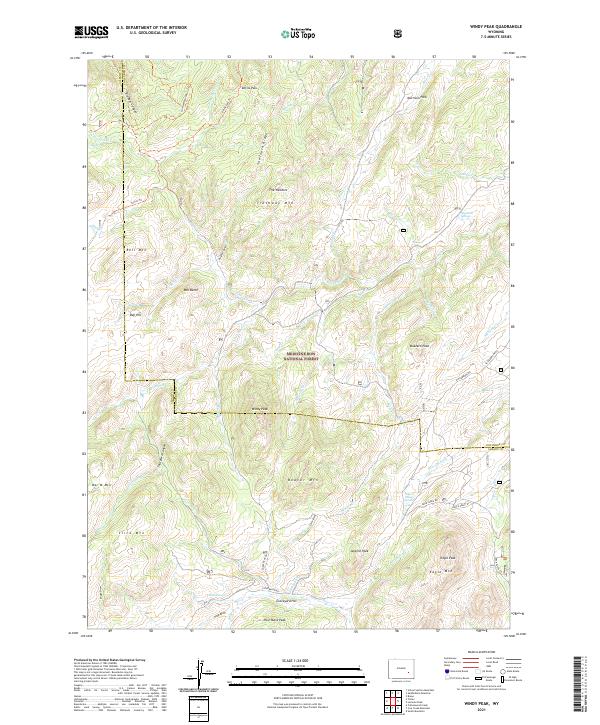Windy Peak 2021 topographic map thumbnail