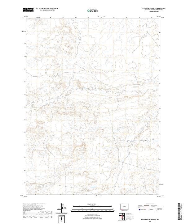 Winter Fat Reservoir topographic map thumbnail